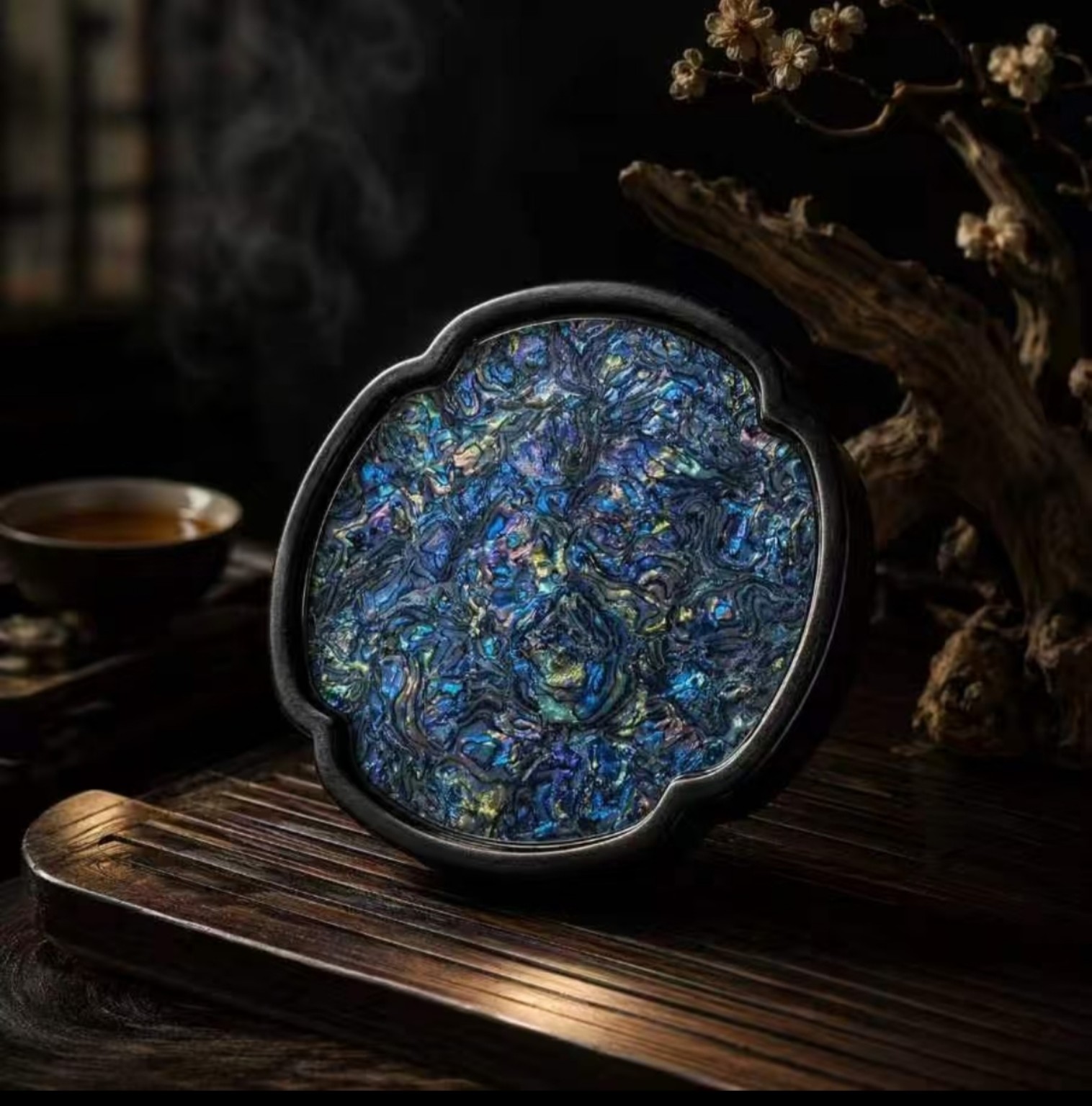 Blue Starry Luodian Tea Tray