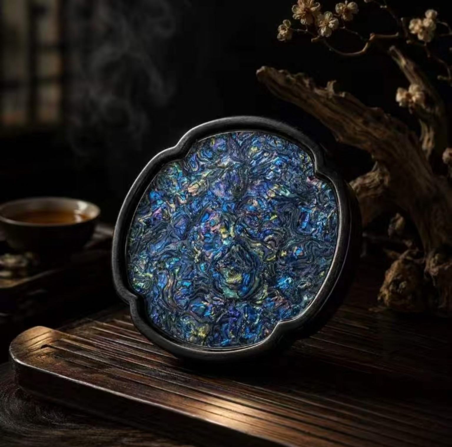 Blue Starry Luodian Tea Tray