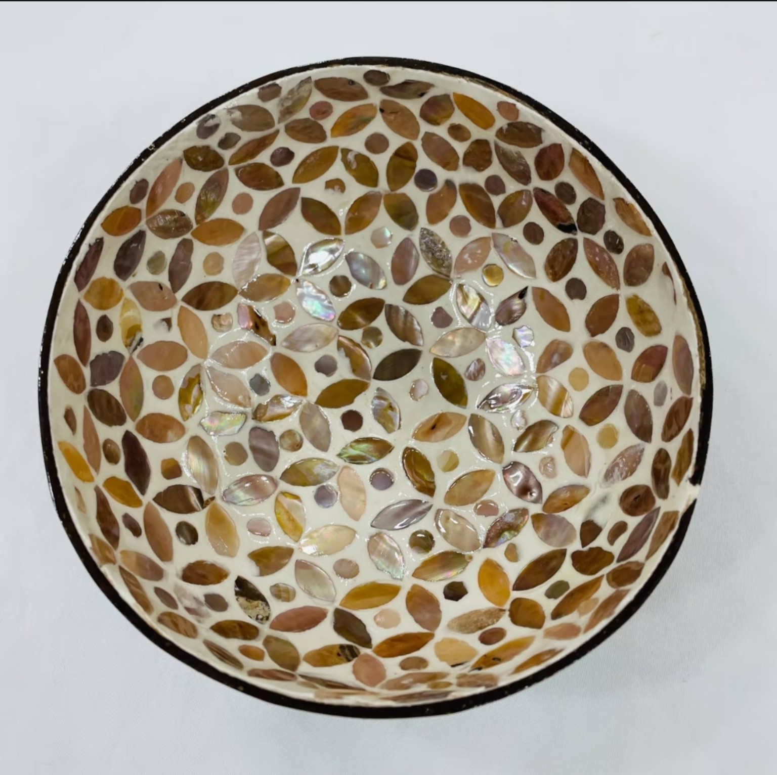 Mother-of-Pearl Coconut Catchall