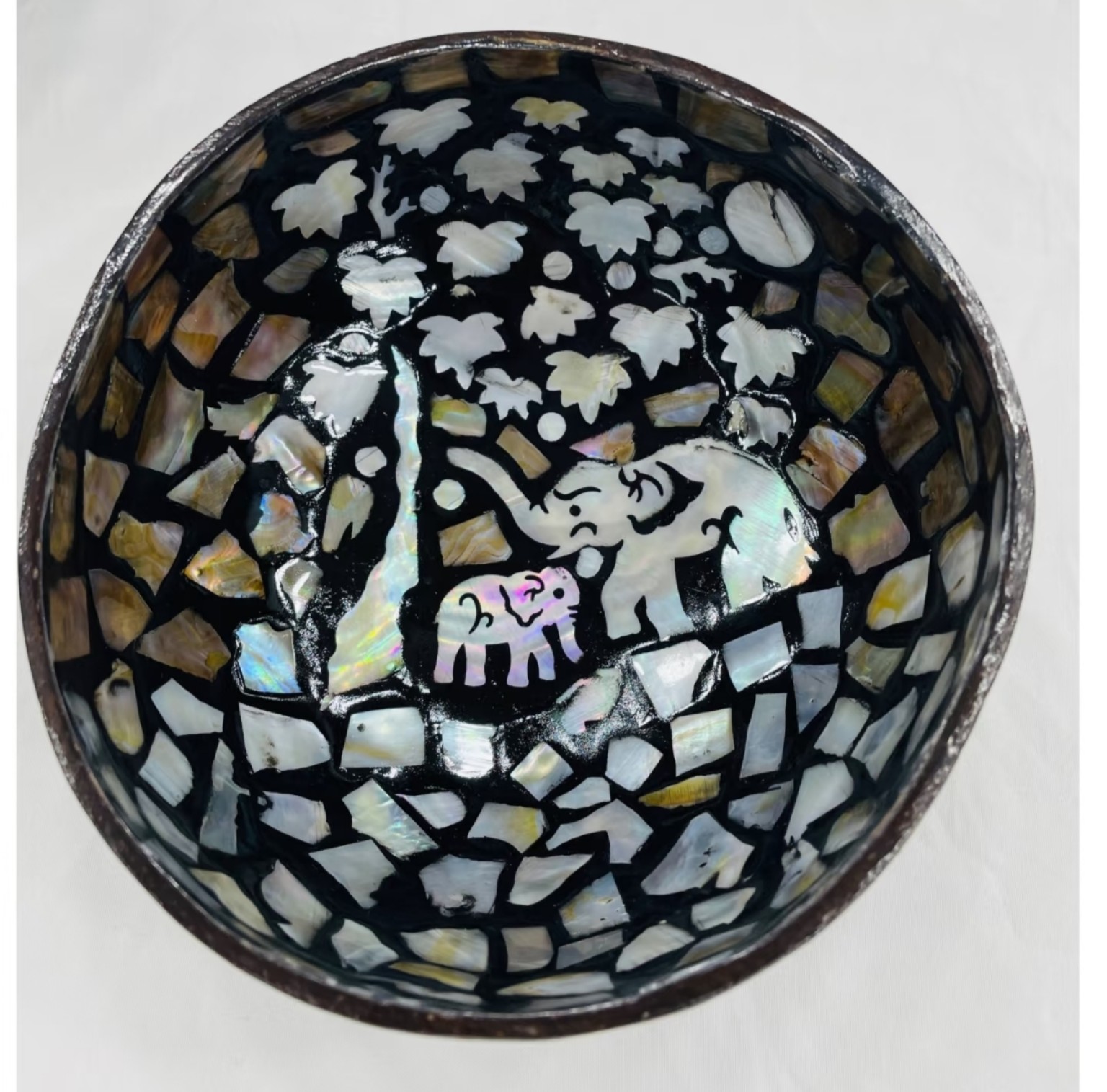 Mother-of-Pearl Coconut Catchall