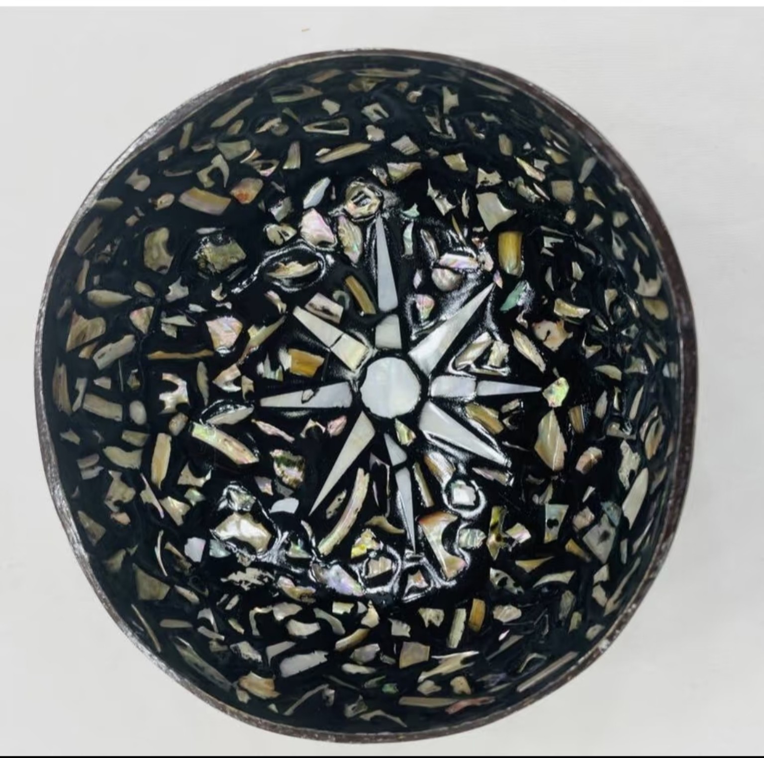 Mother-of-Pearl Coconut Catchall