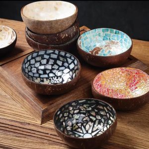 Mother-of-Pearl Coconut Catchall