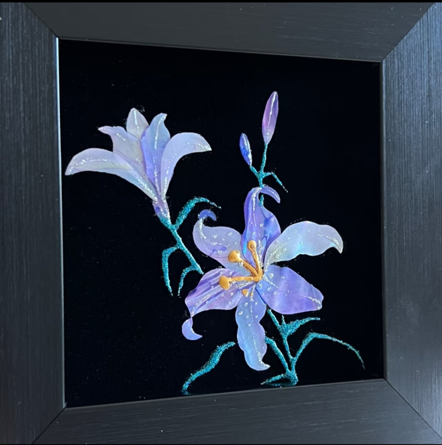 Purple Lily Original Nacre Art