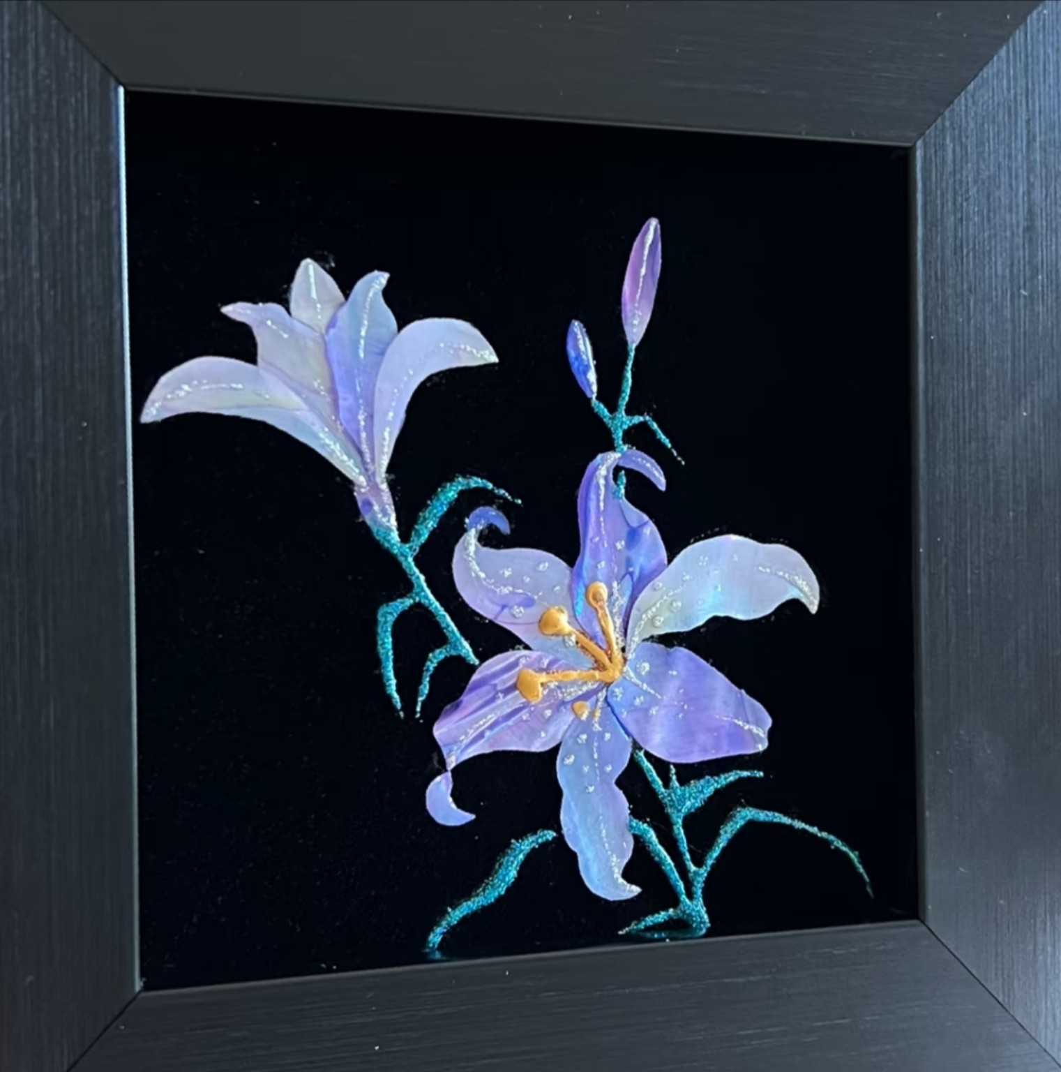 Purple Lily Original Nacre Art