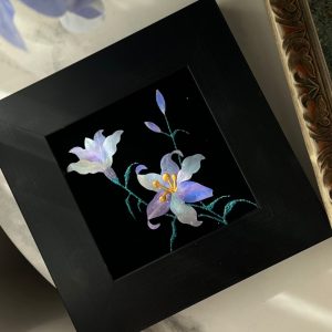 Purple Lily Original Nacre Art